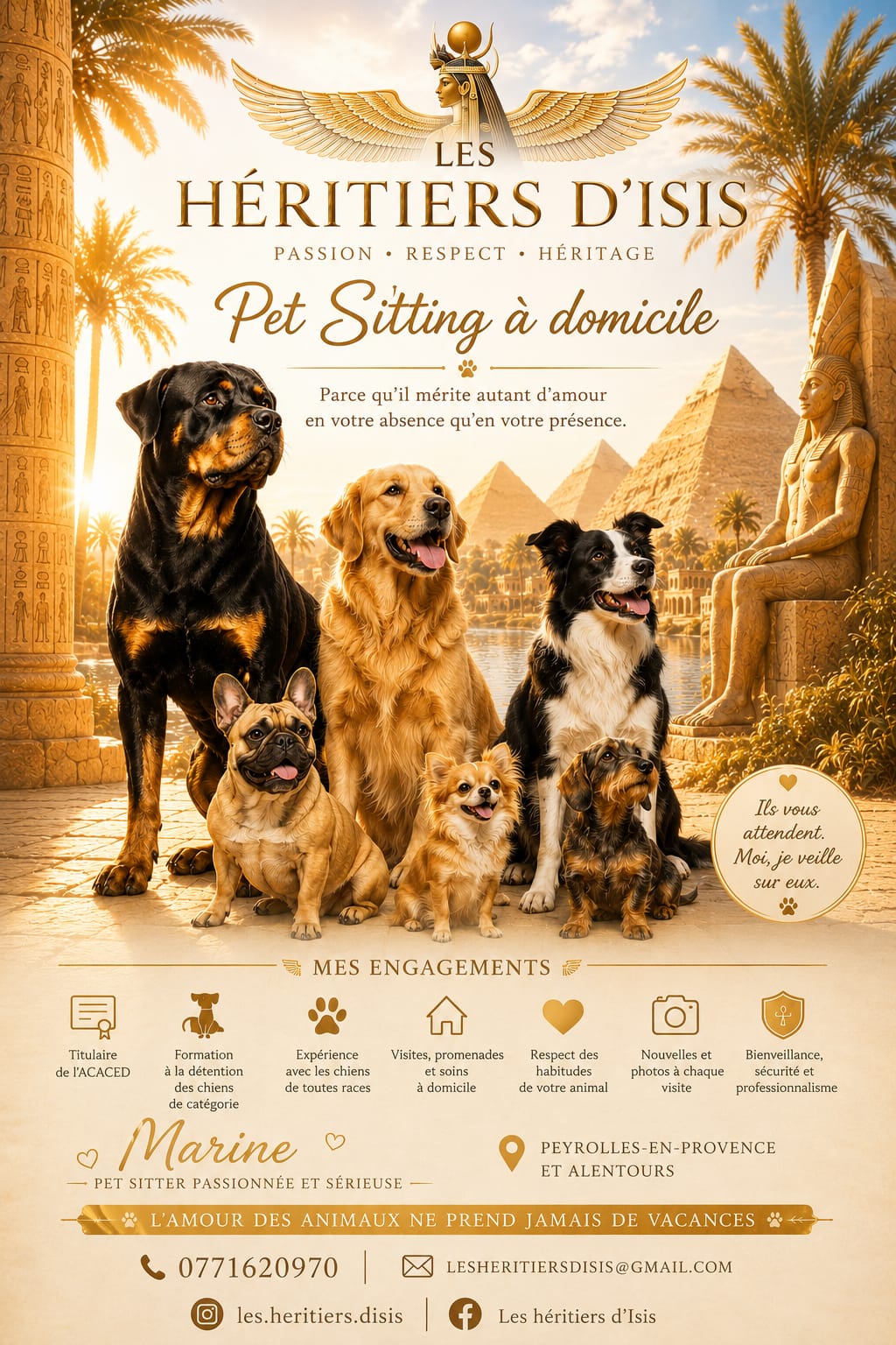 Les héritiers d’Isis, dogsitter à Peyrolles-en-Provence